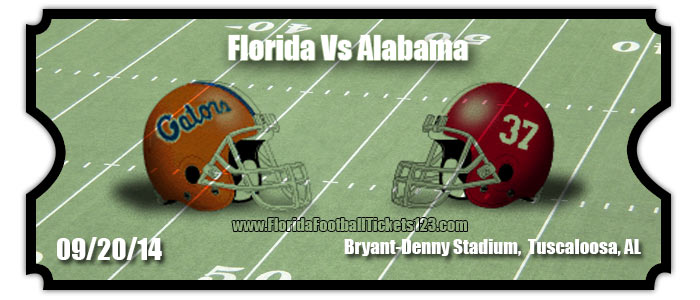 Florida Gators vs Alabama Crimson Tide Football Tickets  Sept. 20, 2014