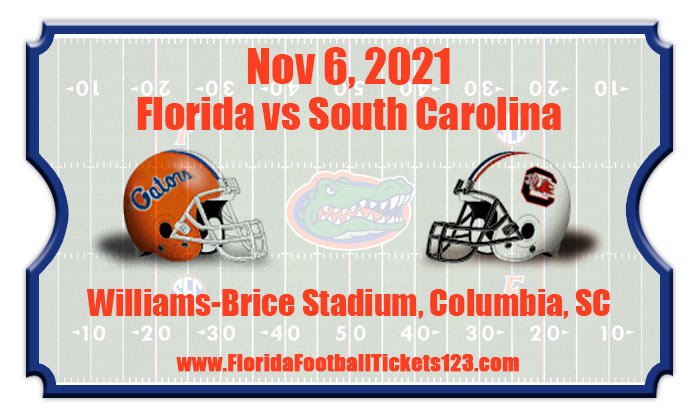 Florida Gators vs South Carolina Gamecocks Football Tickets  11/06/21