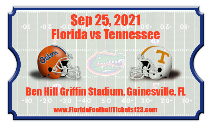 Florida Gators vs Tennessee Volunteers Football Tickets  09/25/21
